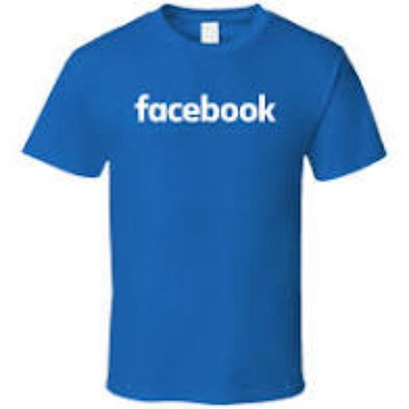 Authentic FACEBOOK Logo T-SHIRT - BLUE - SMALL - Picture 2 of 3